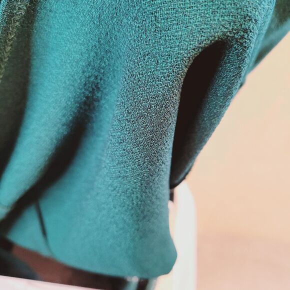 Asos Design 12 Dress Women pleated zipper texture round neck long-sleeved - Picture 7 of 12